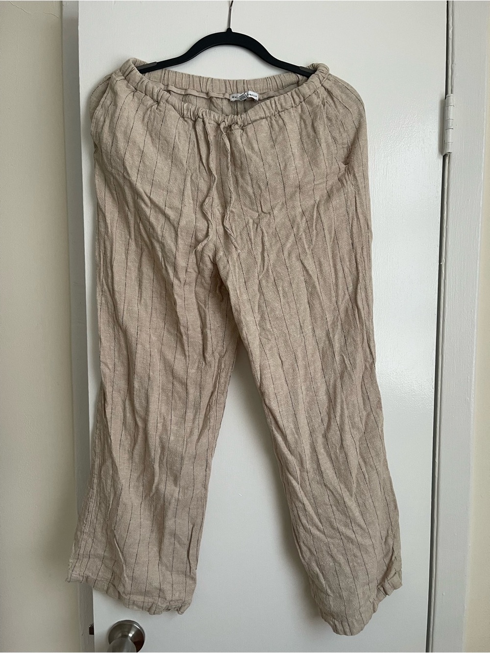 Women’s  Lightweight Beige Linen Pants